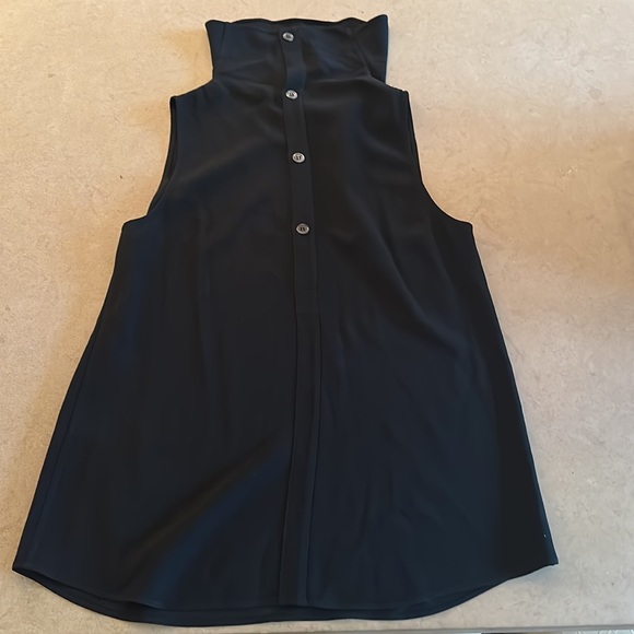 Theory black sleeveless top with buttons on the back. - Picture 2 of 5